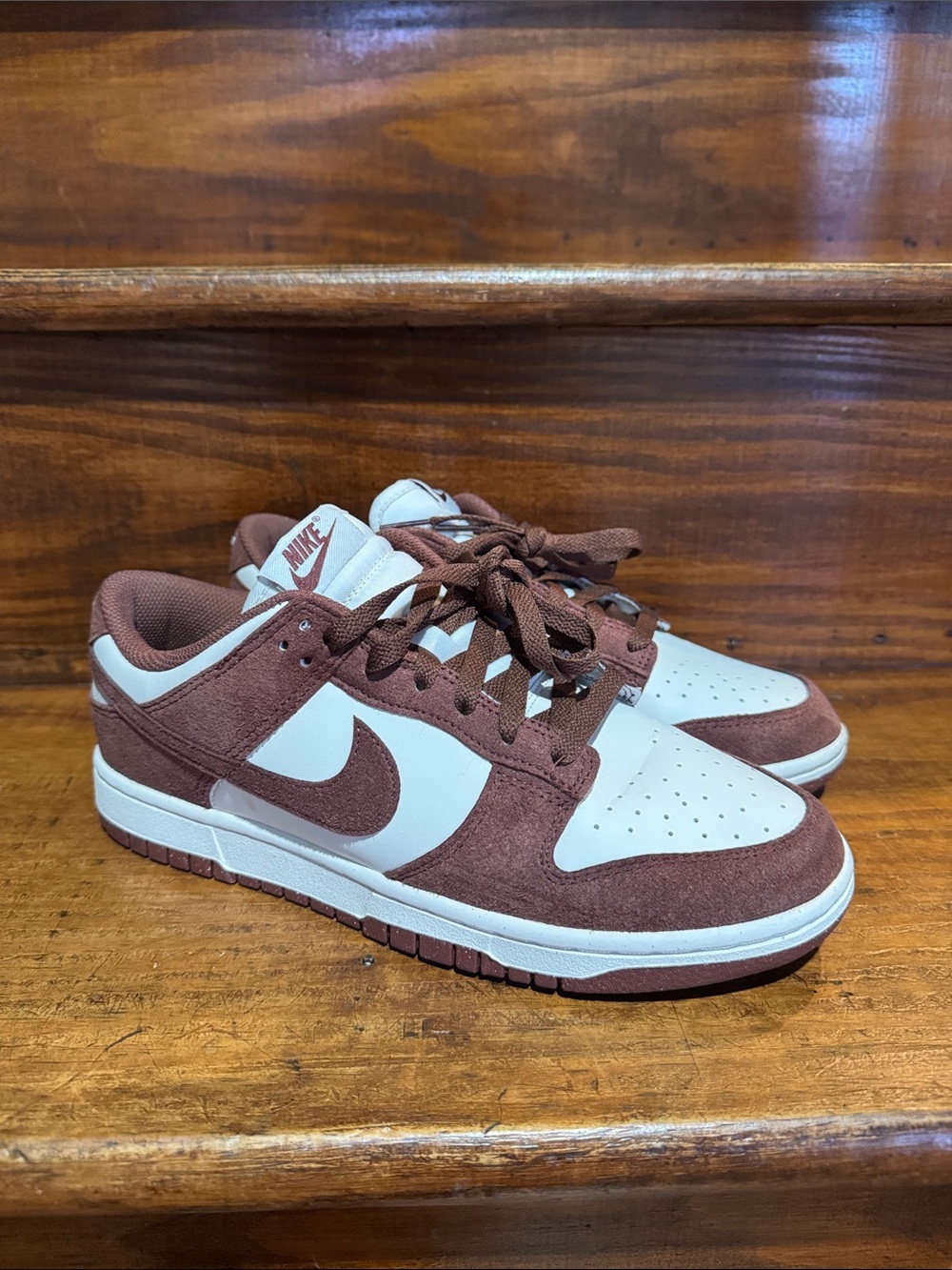 Nike Low-Top Sneakers in Brown and White